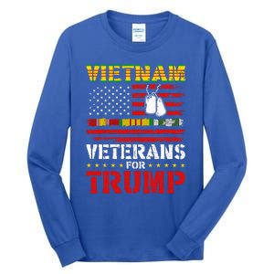 Vietnam Veterans For Trump 2024 Election Tall Long Sleeve T-Shirt