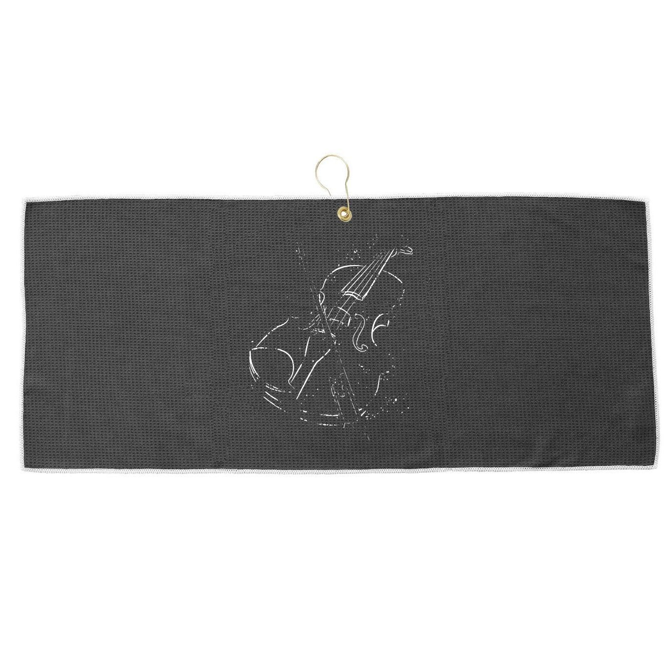 Vintage Violin For Music Lovers Large Microfiber Waffle Golf Towel