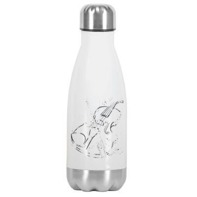 Vintage Violin For Music Lovers Stainless Steel Insulated Water Bottle