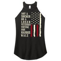 Veterans Voting For Harris Walz 2024 Not A Sucker Or A Loser Gift Women’s Perfect Tri Rocker Tank