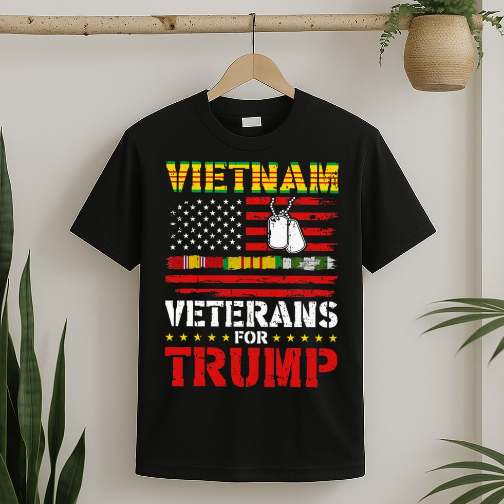 Vietnam Veterans For Trump 2024 Election T-Shirt