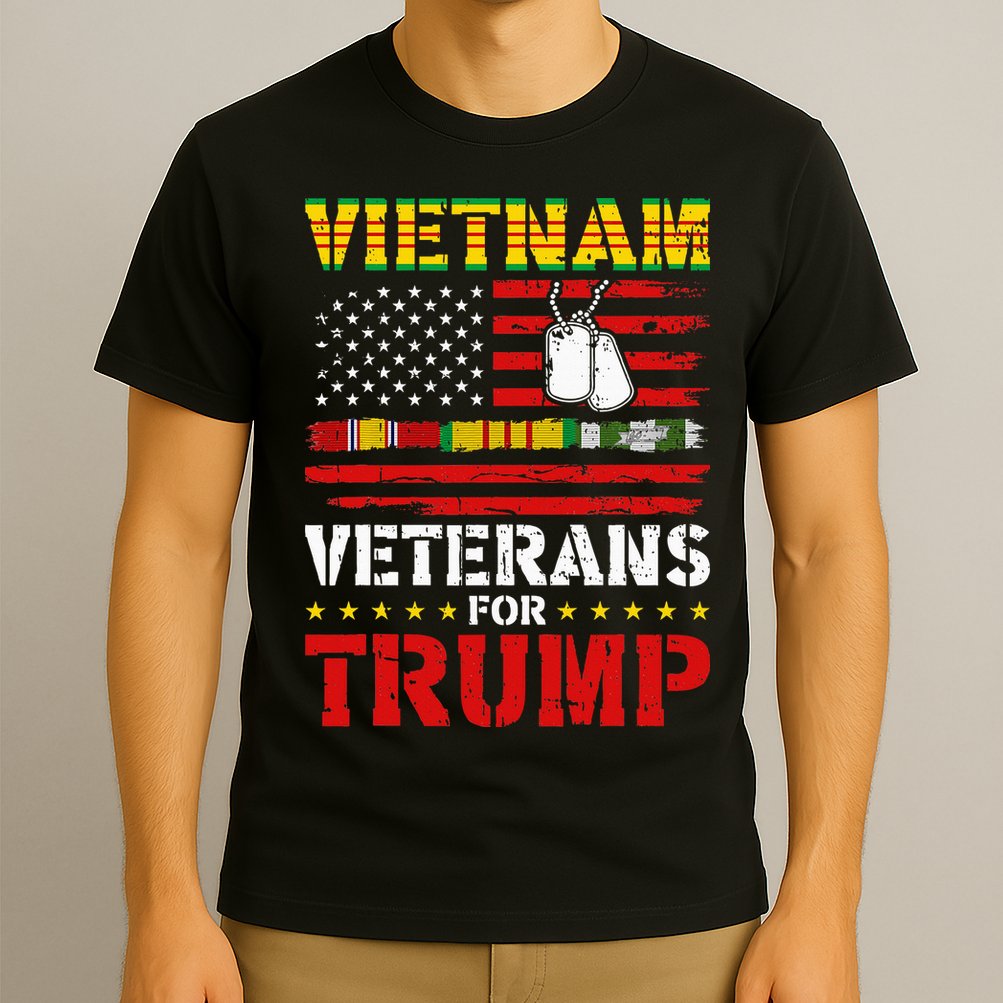 Vietnam Veterans For Trump 2024 Election T-Shirt
