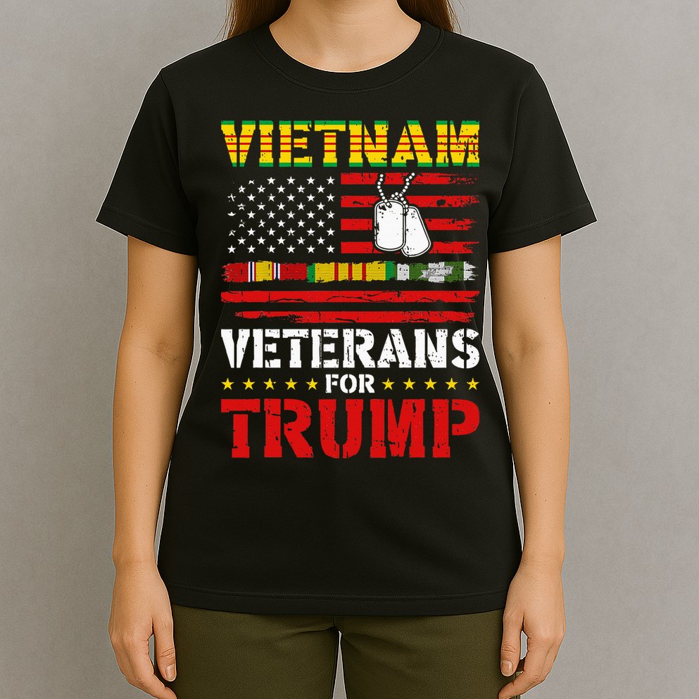 Vietnam Veterans For Trump 2024 Election T-Shirt