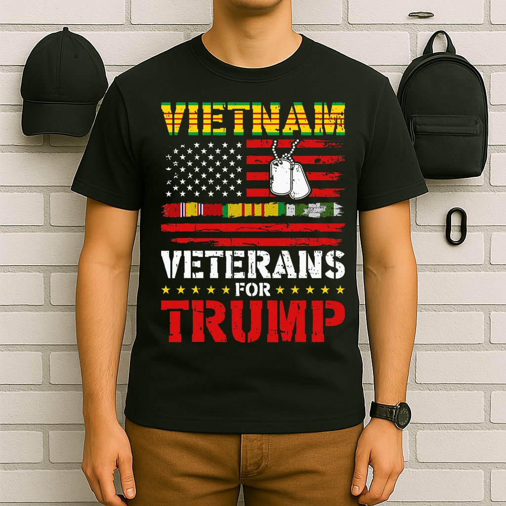 Vietnam Veterans For Trump 2024 Election T-Shirt