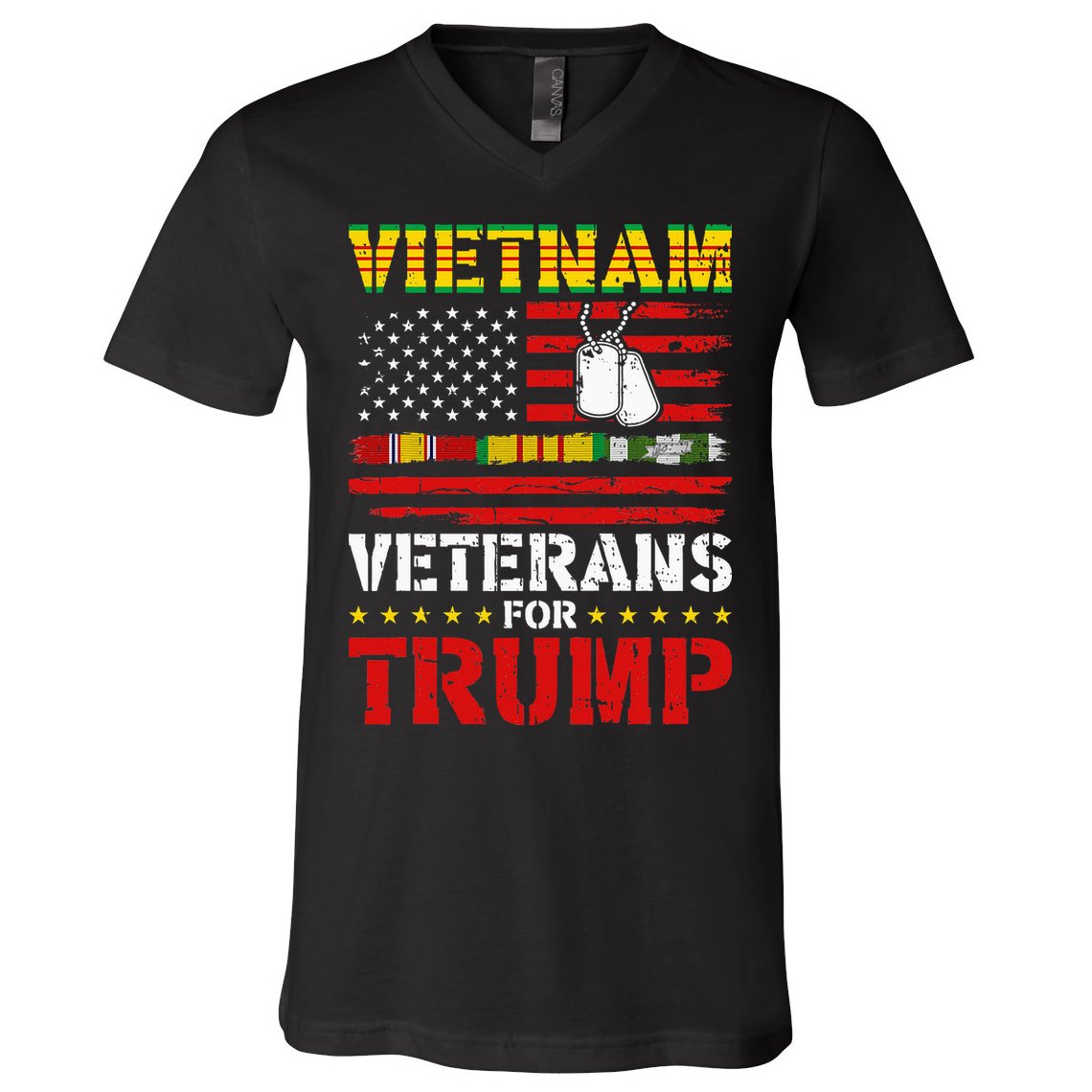 Vietnam Veterans For Trump 2024 Election V-Neck T-Shirt