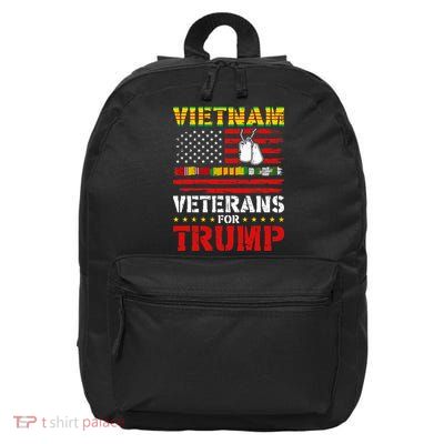 Vietnam Veterans For Trump 2024 Election 16 in Basic Backpack