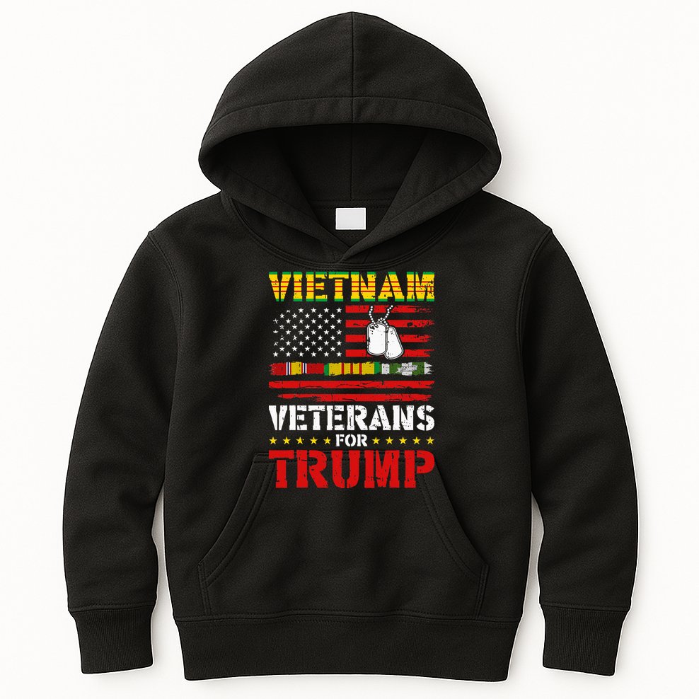 Vietnam Veterans For Trump 2024 Election Kids Hoodie