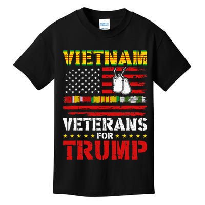 Vietnam Veterans For Trump 2024 Election Kids T-Shirt