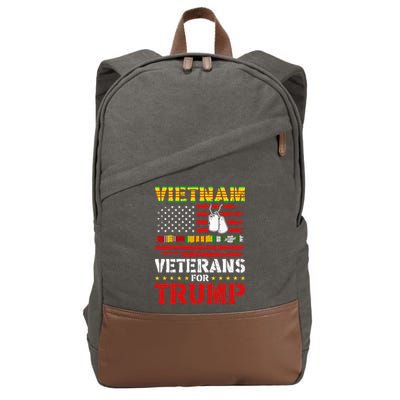 Vietnam Veterans For Trump 2024 Election Cotton Canvas Backpack