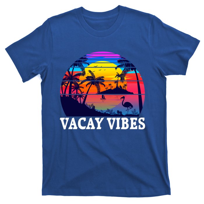 Vacay Vibes Family Vacation Trip Vintage Beach Summer Gift T-Shirt