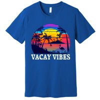 Vacay Vibes Family Vacation Trip Vintage Beach Summer Gift Premium T-Shirt