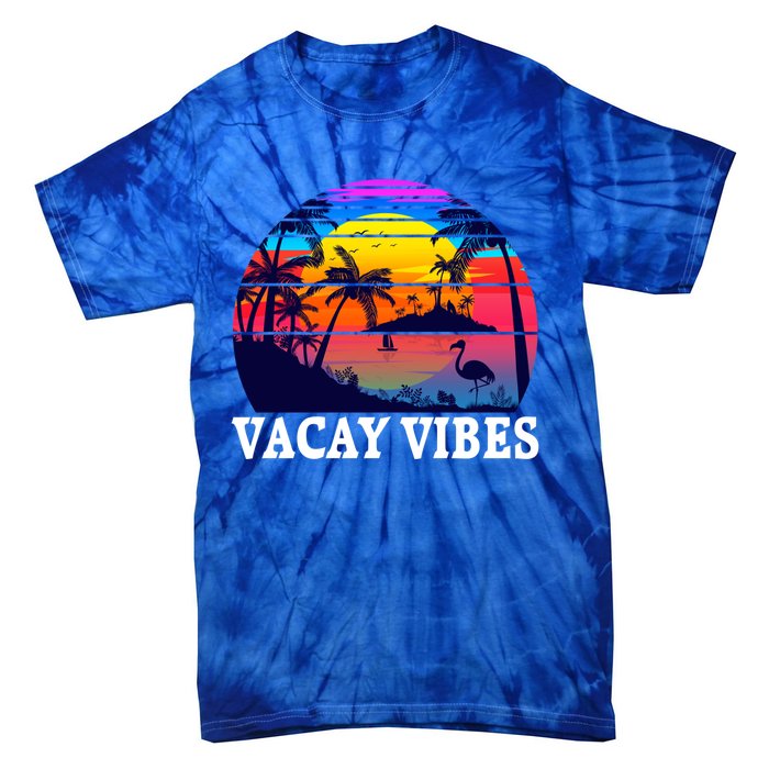 Vacay Vibes Family Vacation Trip Vintage Beach Summer Gift Tie-Dye T-Shirt