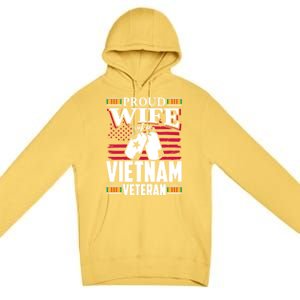 Vietnam Veteran Funny Gift Proud Wife Tees Mom Grandma Gift Funny Gift Premium Pullover Hoodie