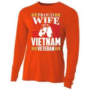 Vietnam Veteran Funny Gift Proud Wife Tees Mom Grandma Gift Funny Gift Cooling Performance Long Sleeve Crew