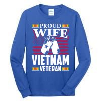 Vietnam Veteran Funny Gift Proud Wife Tees Mom Grandma Gift Funny Gift Tall Long Sleeve T-Shirt