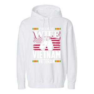 Vietnam Veteran Funny Gift Proud Wife Tees Mom Grandma Gift Funny Gift Garment-Dyed Fleece Hoodie