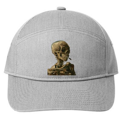 Vintage Van Gogh Skull Van Gogh Head Of A Skeleton Halloween 7-Panel Snapback Hat