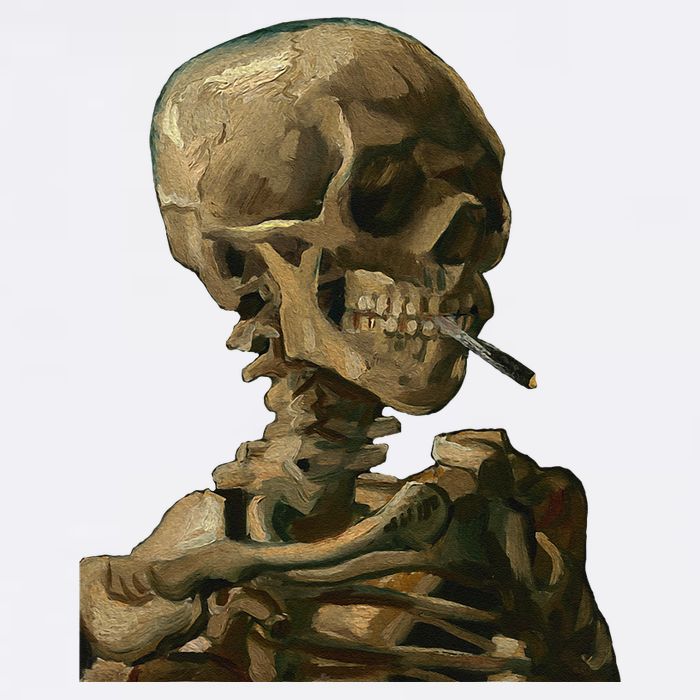 Vintage Van Gogh Skull Van Gogh Head Of A Skeleton Halloween Cool Comfort Performance Bucket Hat