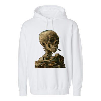 Vintage Van Gogh Skull Van Gogh Head Of A Skeleton Halloween Garment-Dyed Fleece Hoodie