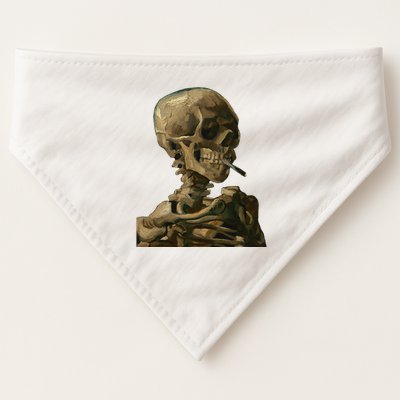 Vintage Van Gogh Skull Van Gogh Head Of A Skeleton Halloween USA-Made Doggie Bandana