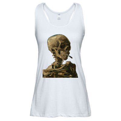 Vintage Van Gogh Skull Van Gogh Head Of A Skeleton Halloween Ladies Essential Flowy Tank