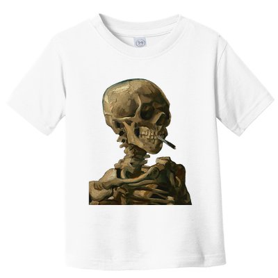 Vintage Van Gogh Skull Van Gogh Head Of A Skeleton Halloween Toddler T-Shirt