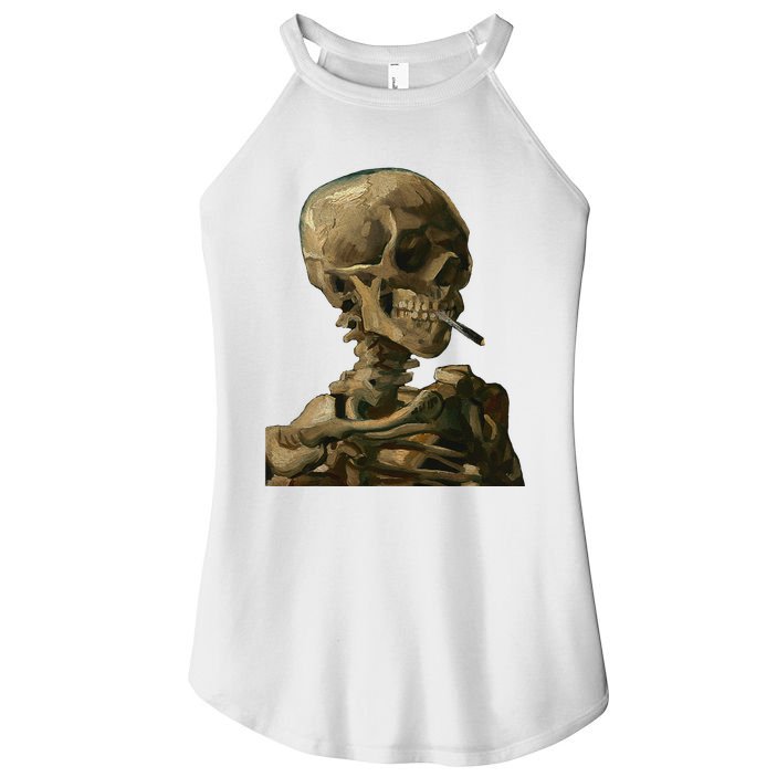 Vintage Van Gogh Skull Van Gogh Head Of A Skeleton Halloween Women's Perfect Tri Rocker Tank