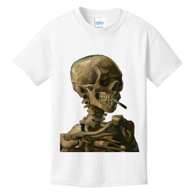 Vintage Van Gogh Skull Van Gogh Head Of A Skeleton Halloween Kids T-Shirt