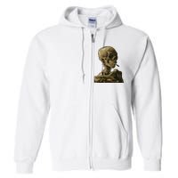 Vintage Van Gogh Skull Van Gogh Head Of A Skeleton Halloween Full Zip Hoodie