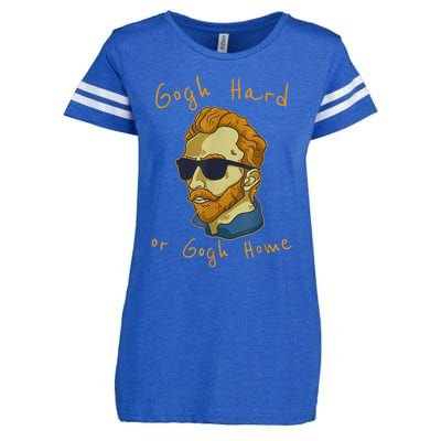 Vincent Van Gogh Hard Or Go Home Artist Humor Funny Enza Ladies Jersey Football T-Shirt