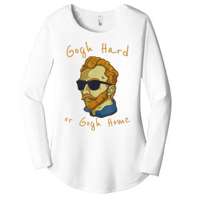 Vincent Van Gogh Hard Or Go Home Artist Humor Funny Women's Perfect Tri Tunic Long Sleeve Shirt