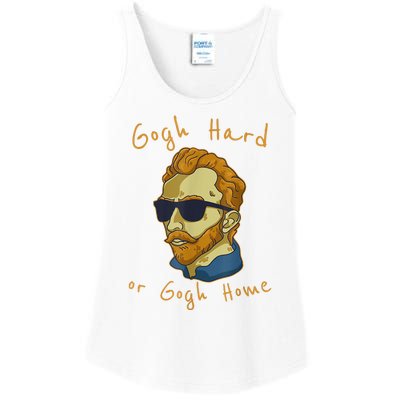 Vincent Van Gogh Hard Or Go Home Artist Humor Funny Ladies Essential Tank