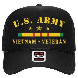 Vietnam Veteran Gift US Army Veteran Day Gift High Crown Mesh Back Trucker Hat