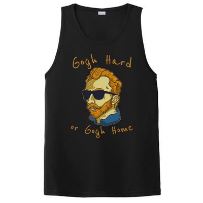 Vincent Van Gogh Hard Or Go Home Artist Humor Pun PosiCharge Competitor Tank