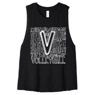 Volleyball Volleyball Gift Volleyball Women's Racerback Cropped Tank