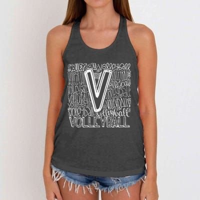 Volleyball Volleyball Gift Volleyball Women's Knotted Racerback Tank