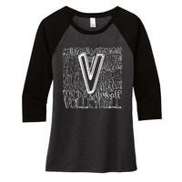 Volleyball Volleyball Gift Volleyball Women's Tri-Blend 3/4-Sleeve Raglan Shirt