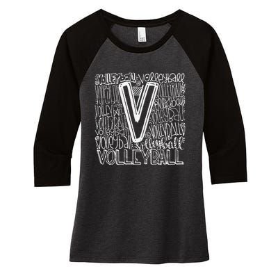 Volleyball Volleyball Gift Volleyball Women's Tri-Blend 3/4-Sleeve Raglan Shirt