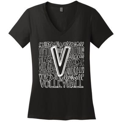 Volleyball Volleyball Gift Volleyball Women's V-Neck T-Shirt