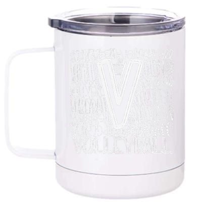 Volleyball Volleyball Gift Volleyball 12 oz Stainless Steel Tumbler Cup