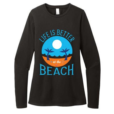 Vacation Vibes Gift Life At The Beach Flip Flops Vacay Gift Womens CVC Long Sleeve Shirt