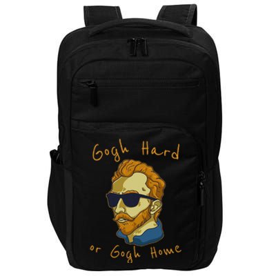 Vincent Van Gogh Hard Or Go Home Artist Humor Pun Impact Tech Backpack