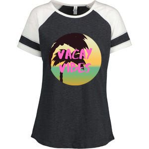 Vacay Vibes Gift Enza Ladies Jersey Colorblock Tee