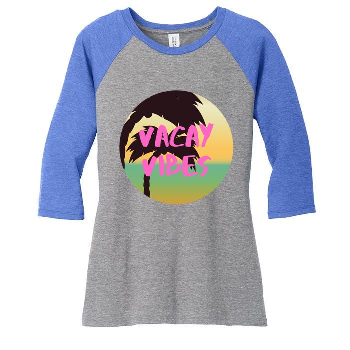 Vacay Vibes Gift Women's Tri-Blend 3/4-Sleeve Raglan Shirt