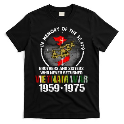 Vietnam Veteran Gift Memory Brothers And Sisters Never Returned T-Shirt
