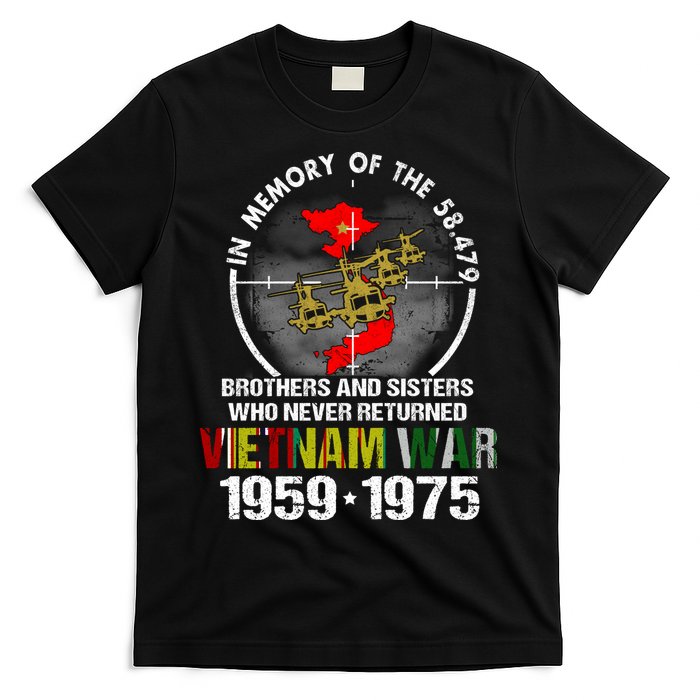 Vietnam Veteran Gift Memory Brothers And Sisters Never Returned T-Shirt