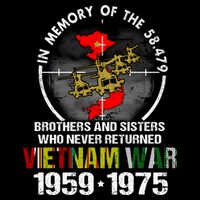 Vietnam Veteran Gift Memory Brothers And Sisters Never Returned T-Shirt