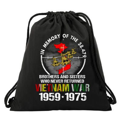 Vietnam Veteran Gift Memory Brothers And Sisters Never Returned Drawstring Bag