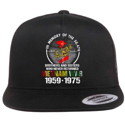 Vietnam Veteran Gift Memory Brothers And Sisters Never Returned Flatbill Hat