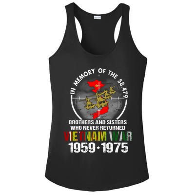 Vietnam Veteran Gift Memory Brothers And Sisters Never Returned Ladies PosiCharge Competitor Racerback Tank